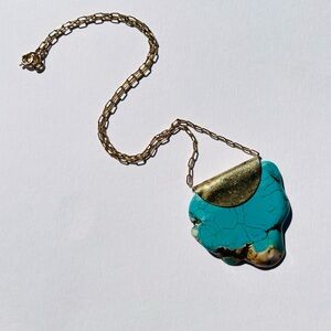 Large Turquoise Pendant Necklace